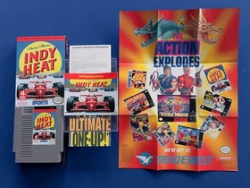 Danny Sullivan's Indy Heat NES Nintendo Box Manuale CIB Completo GIOCO 4 GIOCATORI