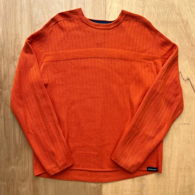ABERCROMBIE A/92 Men’s Orange Super Soft Crew Neck Long Sleeve Sweatshirt sz XL - Image 1 of 4