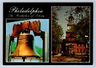 Vintage Philadelphia "The Birth Of Libery" Independence Hall, Pa Postcard Jq