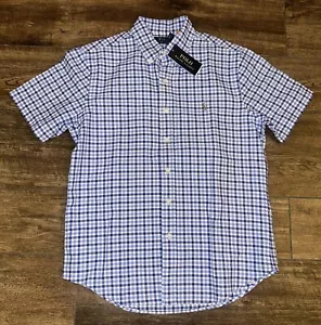 NWT Men's POLO Ralph Lauren Classic Fit Short Sleeve Oxford Check Shirt S $115 - Picture 1 of 4