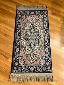 Karastan Blue Heriz 748 ~ 2' 2" X 4' 10" Wool Rug - Picture 1 of 9