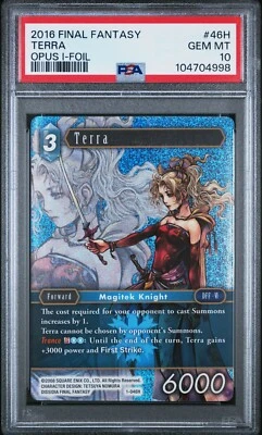 2016 FINAL FANTASY TCG OPUS I 46H TERRA FOIL PSA 10 Gem Mint - Image 1 of 2