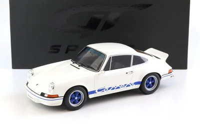 1:12 GT Spirit GT921 Porsche 911 Carrera RS 2.7 Coupe Grand Prix Bianco / Blu 19 - Immagine 1 di 4