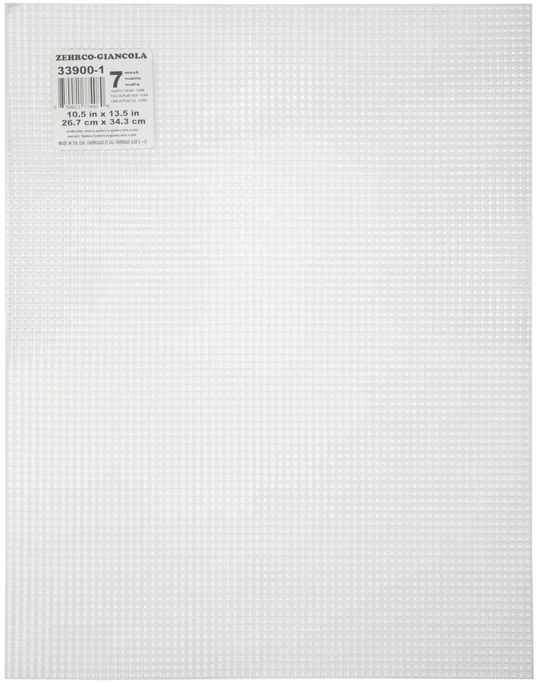 Zehrco-Giancola Plastic Canvas 7 Count 10.5"X13.5"-Clear - 25 Pack - Image 1 of 1