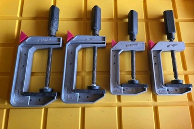 Juego de 4 abrazaderas, Wolfcraft abrazaderas ajustables de liberación rápida de 3" y 4", 3426 - 3424 Foto 1 de 4