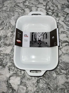 Neu mit Etikett STAUB Frankreich Keramik 7,5” x 6” 1,05 Quart Rektan Gratin Schale weiß - Bild 1 von 1