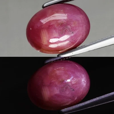 6 Ray Natural Unheatad Star Ruby 5.39ct Oval Cabochon 10.64X8.29mm Africa Gems - Image 1 of 4