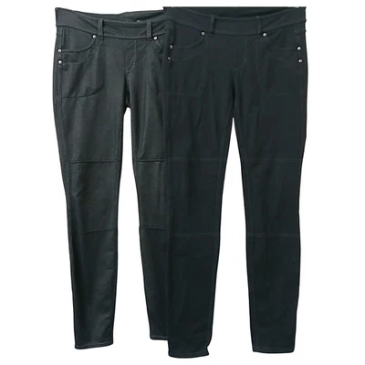 Pantalones ajustados elásticos negros grises negros pequeños Athleta Bottona Jeggings para mujer Foto 1 de 4