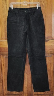 Pantalón de Gamuza Brandon Thomas Vintage Pantalones Negros Talla 6 Cintura Alta Forrado Foto 1 de 4