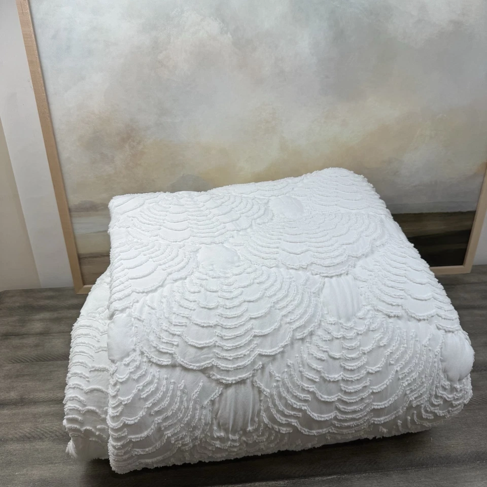 Edredón Pottery Barn T Lilly Pulitzer Tropical Shell Jacquard Recortado King Spot OB Foto 1 de 4