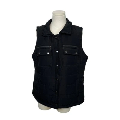 Chaleco acolchado negro Roz & Ali para mujer talla L Foto 1 de 4