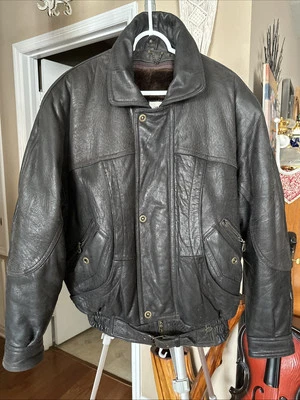 Chaqueta de Cuero Choco De Colección TERSOY Lujosa Ropa al Aire Libre Para Hombre Talla Pequeña Foto 1 de 4