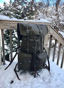 Vintage 1978 Swiss Army Military Rubberized Waterproof Rucksack X-Large Backpack
