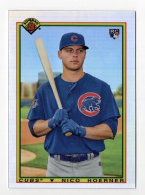 Nico Hoerner 2020 Bowman Baseball 1990 Insert #90B-NH Chicago Cubs Rookie RC - Image 1 of 2