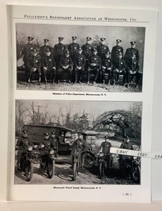 Marmaroneck NY 1925. DEPARTAMENTO DE POLICÍA. MIEMBROS Y MOTOCICLETAS PATRULLA CONDADO DE WESTCHESTER - Imagen 1 de 3