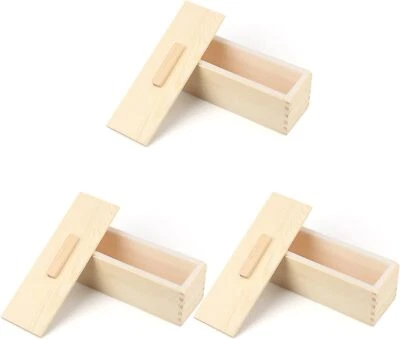 Набор из 3 форм для мыла буханки 42 унции мыльные формы для мыловарения с деревянными коробками... - Изображение 1 из 2