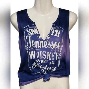 Women's Purple Tennessee Whiskey Tank Top Shirt Sz M Country Concert TShirt EUC - Picture 1 of 9