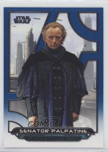 2018 Topps Star Wars Galactic Files Reborn Blue Emperor Palpatine Senator 0x1