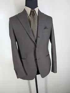 Berg & Berg Recent Made In Italy Pure Wool Brown Blazer -US Size 40 R-NEAR MINT - Picture 1 of 15