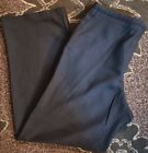 Eileen Fisher Black Wide Leg Hook Zipper Closure Italian Fabric Unlined Pants L