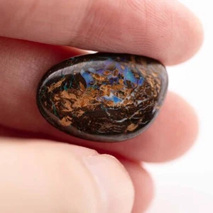 Natural Australian Boulder Opal Loose Gemstone Blue& Green& Purple - Picture 1 of 4