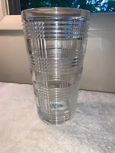 10” Vintage RALPH LAUREN Lead Crystal GLEN PLAID Vase Acid Signature EXCELLENT! - Picture 1 of 12