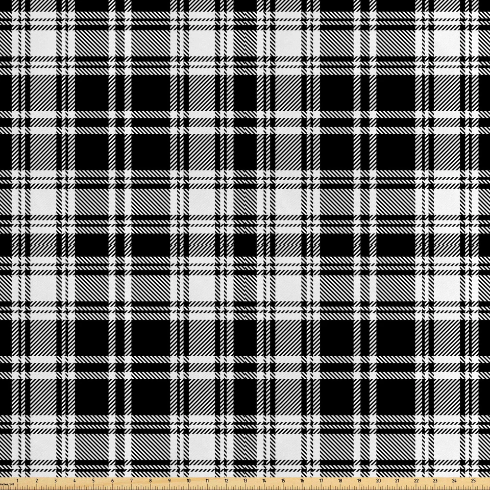 Abstrakt Satin Stoff als Meterware Britische Tartan-Muster - Bild 1 von 1