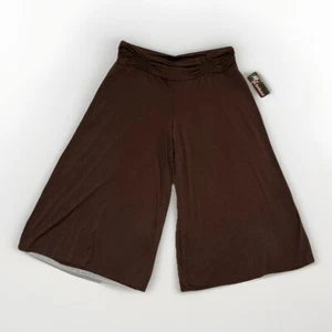 Joe Benbasset Womens Casual Pants Capri Sz XL Brown Elastic Waistband NWT - Picture 1 of 7