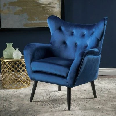 Ashton Mid Century New Velvet Armchair - Image 1 of 4
