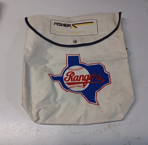 VTG TEXAS Rangers MLB Baseball BackPack Fan Giveaway 1980s White Excellent Cond Cover