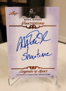 2012 Leaf Legends Inscriptions Magic Johnson Showtime Auto Autograph Signature