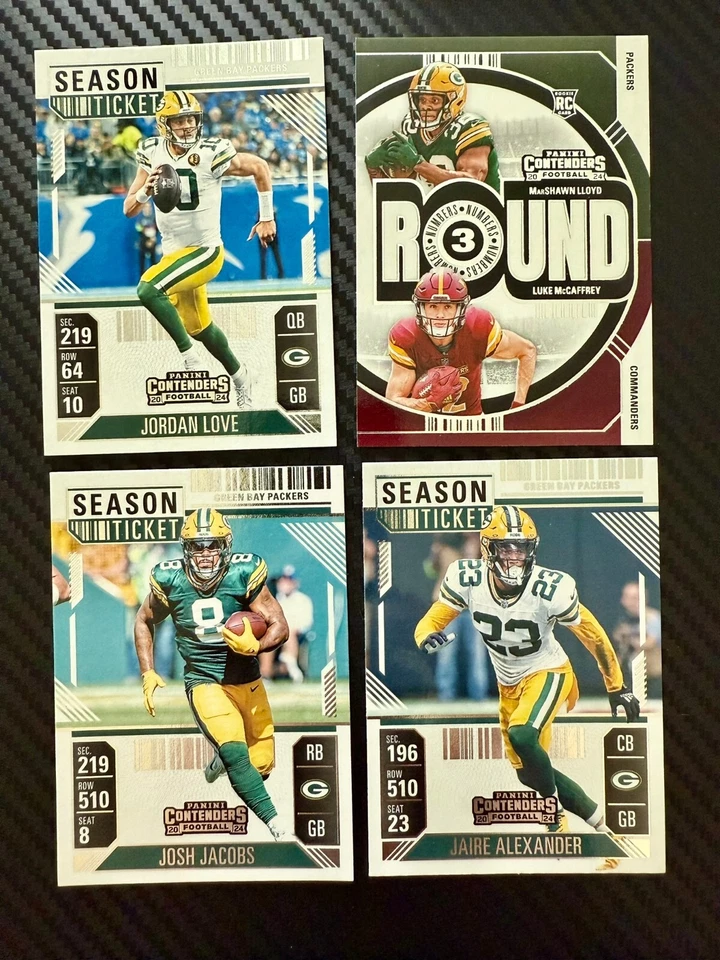 2024 panini contenders football Green Bay Packers set of 4 Base/Insert/RC - Image 1 of 1