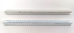 Architectural and Engineer Rulers, 2 Styles 1 Inch Imperial Red Black - Picture 1 of 6