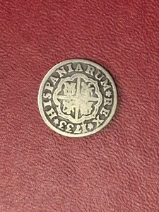 1733 Spain 1 Real Silver Coin Philip V R S Mint KM# 311 VF Pillar Cross Type - Picture 1 of 6