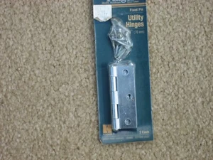 Hager 3 inch utility hinge with screws ( Fixed Pin )  A pair of hinges - Picture 1 of 4