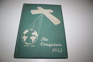 Vintage 1955 The Conqueror Yearbook Emmanuel Christian School Michigan