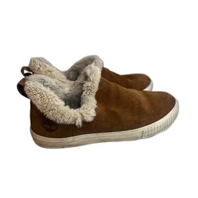 Timberland Skyla Bay Slip On Faux Fur Slippers Casual Shoe Size 8.5 Tan Bootie - Image 1 of 4