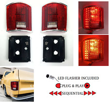 Pair Sequential Tail Lights LED Brake w/ Trim & Flasher - 1973-1991 Blazer Jimmy