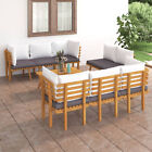 8 Piece Garden  Set With Cushions Solid Acacia Wood B8a1