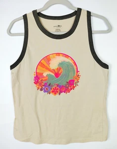 Natural Life Tank Top Sz Large Flowers Rainbow Hippie Fairy Boho Nature Festival - Picture 1 of 6
