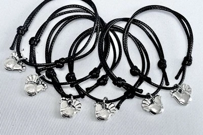 LIZZIELINKS 6 CHICKEN HEN PARTY FRIENDSHIP BRACELETS PARTY BAG GIFT FILLER WEDDING FAVOURS