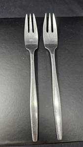 2 Salad Forks Dansk VARIATION V Satin IHQ Stainless 6 5/8" - Picture 1 of 6