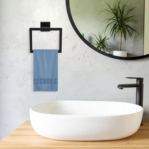 15 Pieces Black 201 Stainless Steel Rust-resistant Wall Mount Towel Bar Set - Picture 1 of 18