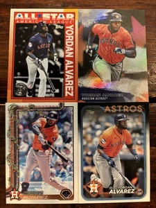 Yordan Alvarez 4 Card LOT! All Star Red / Stars Of MLB / Holiday - Astros - Afbeelding 1 van 1