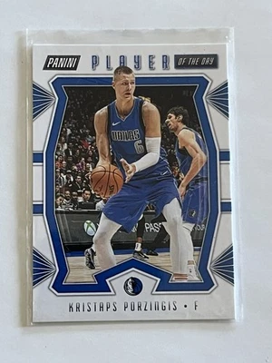 2019-20 Panini Player of the Day #4 Kristaps Porzingis Mavericks Card - Image 1 of 3