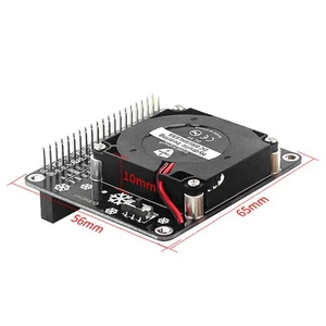 Low Noise GPIO Cooling Fan + LED Light Mini Turbo Fan for Raspberry Pi 4B/3B+/3B - Photo 1/10