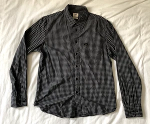 LEE Mens Slim Fit Shirt Large Grey Gingham Cotton AQ03 - Picture 1 of 5
