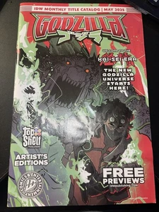 IDW MONTHLY TITLE CATALOG MAY 2025 GODZILLA COVER - Picture 1 of 3