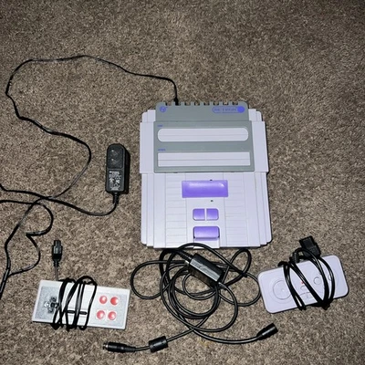 USED- Hyperkin Retron 2 Gray - Console W 2 Controllers  - For Parts Or Repair - Image 1 of 2