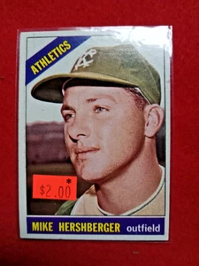 1966 Topps Baseballkarte #236 Mike Hershberger A's Artikel 1 EX - Bild 1 von 3
